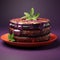 Delicious Eggplant Cake With Stunning 3d Rendered Background