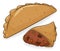 Delicious empanada with tasty ground meat filling, Vector illustration