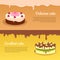 Delicious and Excellent Cake Flat Vector Banners
