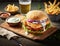 Delicious fish burger with a golden, crispy panko-breaded fish fillet,