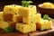 Delicious and Fragrant Indian Dhokla. A Traditional Appetizing Dish with Ample Copy Space