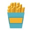 Delicious french fries isolated icon design