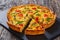 Delicious french homemade quiche with Salmon