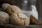 Delicious fresh cookies  nutrition table eating rustic pastry  on old background oatmeal traditional