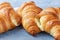 Delicious fresh, crispy French croissants with sweet filling.