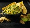 Delicious Fresh Mexican Food Guacamole. Generative AI.