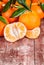 Delicious fresh peeled tangerine or mandarin