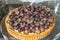 Delicious and fresh pies with sortiment  fruits like , banana, strawberry, ananas, peach, grape,