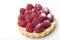 Delicious fresh raspberry fruit tart pastry