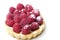 Delicious fresh raspberry fruit tart pastry