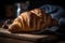 Delicious freshly baked croissant