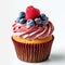 Delicious Freshly Baked Cupcake, Tasty Dessert, Frosted Cake, Food and Culinary Menu Object