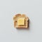 Delicious, freshly buttered slice of bread sits atop a white background. AI-generated.