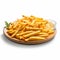 Delicious Fried French Fries On Plate With Spices