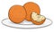Delicious fritters or bunuelos, served in a plate, Vector illustration