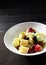 Delicious fruit salad, colorful fruit salad on table