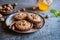 Delicious gingerbread tartlets with walnut filling