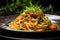 delicious gluten-free pasta dish close-up