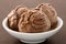 Delicious gourmet chocolate ice cream,