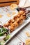 Delicious grilled turkey skewers shashlyq