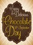 Delicious Half Bitten Chocolate Sign for Chocolate Day Celebration, Vector Illustration
