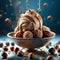 Delicious hazelnut gelato is a rich and creamy frozen treat with a deep nutty flavor.