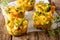 Delicious and healthy broccoli bites with cheddar cheese, egg an