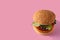 Delicious healthy chickpea burger. Alternative diet. Veganism food concept.