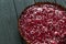 Delicious Healthy Raw Raspberry Tart from Almond Meal and Raspberries, Horizontal, Top View