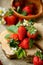 Delicious healthy strawberries in the spring