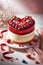 Delicious heart shaped cake with fresh berries for Valentine\\\'s day holiday