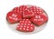 Delicious heart shaped cookies on white background. Valentine`s Day