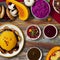Delicious and Hearty Vegan Holiday Feast - Roast Portobello Caps, Mashed Sweet Potatoes, Cranberry Sauce and Pumpkin Pie
