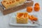 Delicious home made vanilla apricot summer cake