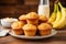 Delicious homemade bakery style banana muffins easy recipe concept for irresistible desserts