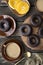 Delicious homemade gluten-free dark chocolate donuts.