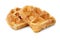 Delicious homemade waffles isolated on the white background