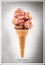 Delicious ice cream cone flavored with Jerusalem artichoke