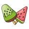 Delicious ice lolly icon cartoon