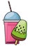 Delicious ice lolly icon cartoon and frozen ice shaved