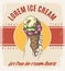 Delicious icecream vintage poster