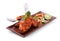 Delicious, indian tandoori chicken served with salad