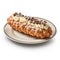 Delicious Italian Cannoli with Ricotta Filling on a Plate .