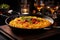 Delicious Italian Risotto Alla Milanese with Ample Copy Space for Text and Copywriting