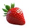 A delicious and juicy macro realistic 3D illustration of ripe strawberry, generative ai