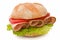 Delicious kaiser roll with turkey breast, lettuce