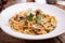 Delicious linguine pasta in a clams sauce