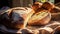 Delicious loaves of bread from the bakery. Various loaves, baguettes. Rye, buckwheat, bran, gluten-free