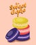 Delicious Macaroons Cartoon Poster Template