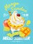 Delicious mango sundae poster